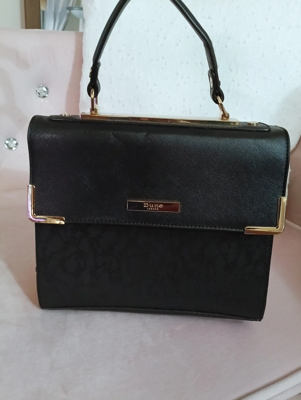 Dune London Black Structured Top-Handle‎ Bag